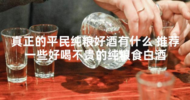 真正的平民纯粮好酒有什么 推荐一些好喝不贵的纯粮食白酒